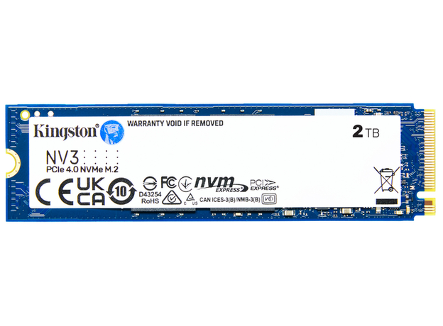 SSD диск Kingston NV3 2TB M.2 2280 NVMe PCIe 4.0 x4 3D NAND (SNV3S/2000G)  SSD диск Kingston NV3 2TB M.2 2280 NVMe PCIe 4.0 x4 3D NAND (SNV3S/2000G)