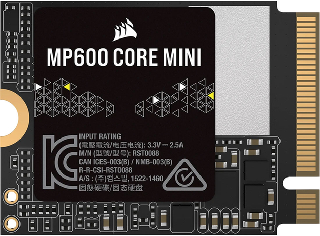 SSD диск Corsair MP600 Core Mini 2TB M.2 NVMe PCIe 4.0 x4 3D NAND (QLC) (CSSD-F2000GBMP600CMN)  SSD диск Corsair MP600 Core Mini 2TB M.2 NVMe PCIe 4.0 x4 3D NAND (QLC) (CSSD-F2000GBMP600CMN)