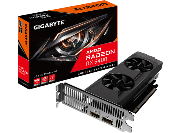 Gigabyte PCI-Ex Radeon RX 6400 D6 Low Profile 4G 4GB GDDR6 (64bit) (2321/16000) (HDMI, DisplayPort) (GV-R64D6-4GL) - изображение 6 Gigabyte PCI-Ex Radeon RX 6400 D6 Low Profile 4G 4GB GDDR6 (64bit) (2321/16000) (HDMI, DisplayPort) (GV-R64D6-4GL) - изображение 6