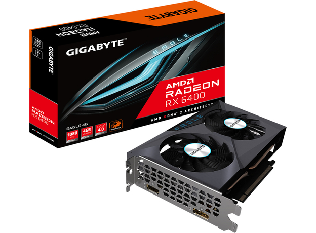 Gigabyte PCI-Ex Radeon RX 6400 Eagle 4G 4GB GDDR6 (64bit) (2321/16000) (HDMI, DisplayPort) (GV-R64EAGLE-4GD) - изображение 7 Gigabyte PCI-Ex Radeon RX 6400 Eagle 4G 4GB GDDR6 (64bit) (2321/16000) (HDMI, DisplayPort) (GV-R64EAGLE-4GD) - изображение 7