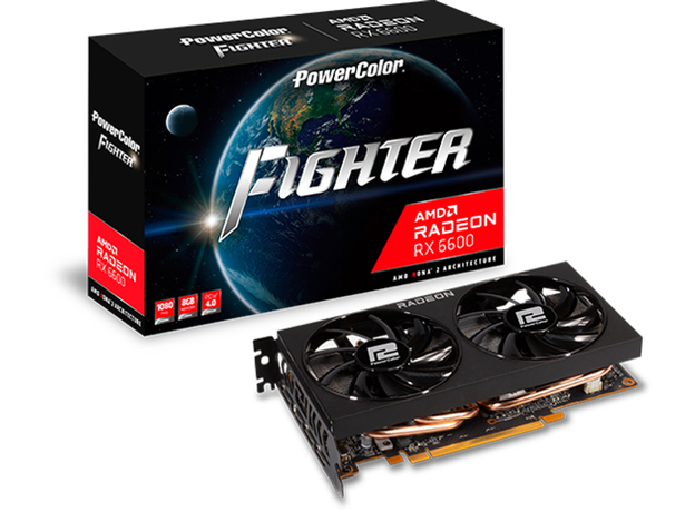Powercolor PCI-Ex Radeon RX 6600 Fighter 8GB GDDR6 (128bit) (2044/17500) (HDMI, 3 х DisplayPort) (AXRX 6600 8GBD6-3DH) - изображение 5 Powercolor PCI-Ex Radeon RX 6600 Fighter 8GB GDDR6 (128bit) (2044/17500) (HDMI, 3 х DisplayPort) (AXRX 6600 8GBD6-3DH) - изображение 5