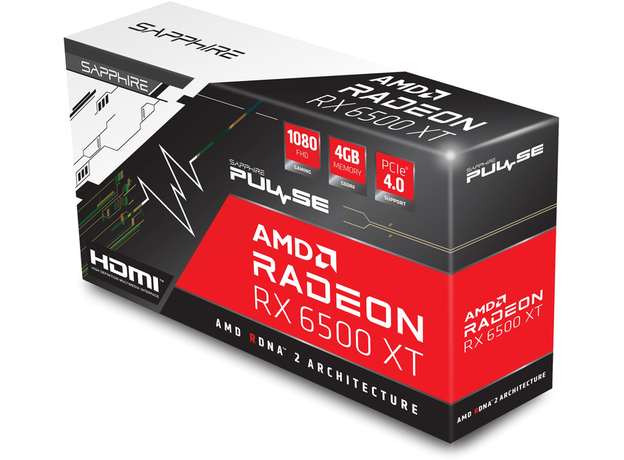 Видеокарта Sapphire PCI-Ex Radeon RX 6500 XT PULSE 4 GB GDDR6 (64 bit) (2685/18000 МГц) (1 x HDMI, 1 x DisplayPort) (11314-01-20G) - изображение 6 Видеокарта Sapphire PCI-Ex Radeon RX 6500 XT PULSE 4 GB GDDR6 (64 bit) (2685/18000 МГц) (1 x HDMI, 1 x DisplayPort) (11314-01-20G) - изображение 6