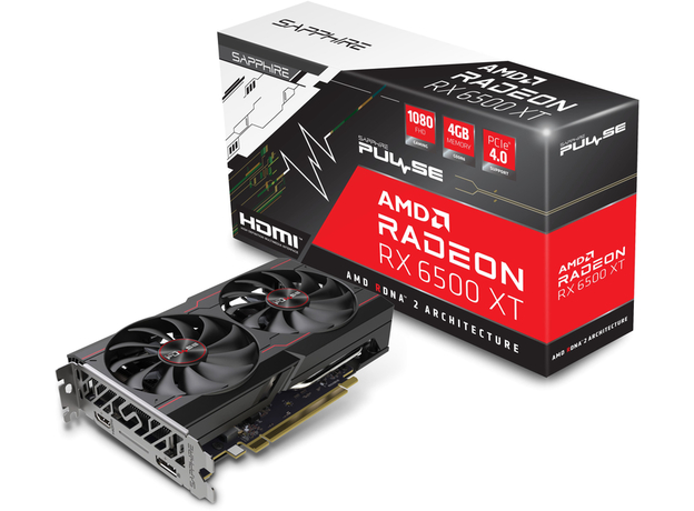 Видеокарта Sapphire PCI-Ex Radeon RX 6500 XT PULSE 4 GB GDDR6 (64 bit) (2685/18000 МГц) (1 x HDMI, 1 x DisplayPort) (11314-01-20G) - изображение 7 Видеокарта Sapphire PCI-Ex Radeon RX 6500 XT PULSE 4 GB GDDR6 (64 bit) (2685/18000 МГц) (1 x HDMI, 1 x DisplayPort) (11314-01-20G) - изображение 7
