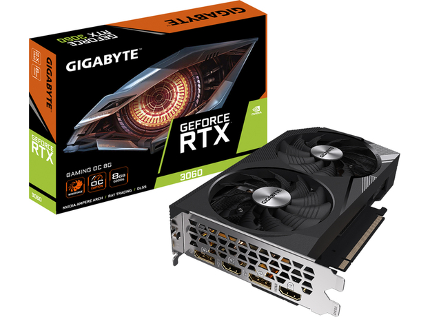 Gigabyte PCI-Ex GeForce RTX 3060 Gaming OC 8G 8GB GDDR6 (128bit) (1807/15000) (2 х HDMI, 2 х DisplayPort) (GV-N3060GAMING OC-8GD) - изображение 8 Gigabyte PCI-Ex GeForce RTX 3060 Gaming OC 8G 8GB GDDR6 (128bit) (1807/15000) (2 х HDMI, 2 х DisplayPort) (GV-N3060GAMING OC-8GD) - изображение 8