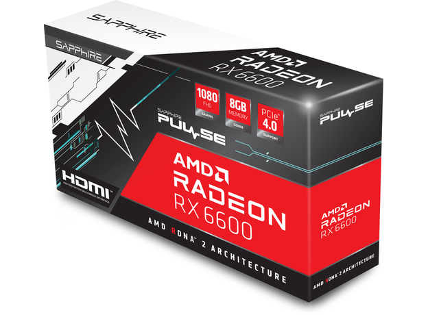 Sapphire PCI-Ex Radeon RX 6600 Pulse 8GB GDDR6 (128bit) (1792) (1 x HDMI, 3 x DisplayPort) (11310-01-20G) - изображение 2 Sapphire PCI-Ex Radeon RX 6600 Pulse 8GB GDDR6 (128bit) (1792) (1 x HDMI, 3 x DisplayPort) (11310-01-20G) - изображение 2