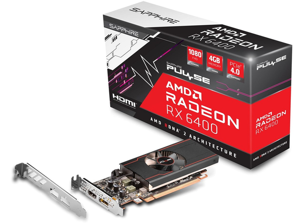 Sapphire PCI-Ex Radeon RX 6400 4GB GDDR6 (64bit) (780/16000) (1 x HDMI, 1 x DisplayPort) (11315-01-20G) - изображение 6 Sapphire PCI-Ex Radeon RX 6400 4GB GDDR6 (64bit) (780/16000) (1 x HDMI, 1 x DisplayPort) (11315-01-20G) - изображение 6