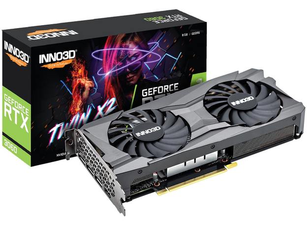 INNO3D PCI-Ex GeForce RTX 3060 8GB GDDR6 (128bit) (1320/19000) (1 x HDMI, 3 x DisplayPort) (N30602-08D6-11902130) - зображення 4 INNO3D PCI-Ex GeForce RTX 3060 8GB GDDR6 (128bit) (1320/19000) (1 x HDMI, 3 x DisplayPort) (N30602-08D6-11902130) - зображення 4