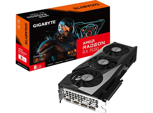 Видеокарта Gigabyte PCI-Ex Radeon RX 7600 Gaming OC 8GB GDDR6 (128bit) (18000) (2 x HDMI, 2 x DisplayPort) (GV-R76GAMING OC-8GD) - изображение 8 Видеокарта Gigabyte PCI-Ex Radeon RX 7600 Gaming OC 8GB GDDR6 (128bit) (18000) (2 x HDMI, 2 x DisplayPort) (GV-R76GAMING OC-8GD) - изображение 8