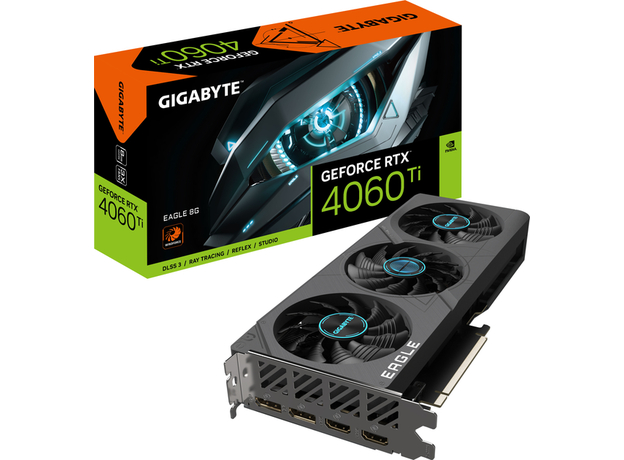 Видеокарта Gigabyte PCI-Ex GeForce RTX 4060 Ti Eagle 8GB GDDR6 (128bit) (2535/18000) (2 x HDMI, 2 x DisplayPort) (GV-N406TEAGLE-8GD) - изображение 8 Видеокарта Gigabyte PCI-Ex GeForce RTX 4060 Ti Eagle 8GB GDDR6 (128bit) (2535/18000) (2 x HDMI, 2 x DisplayPort) (GV-N406TEAGLE-8GD) - изображение 8