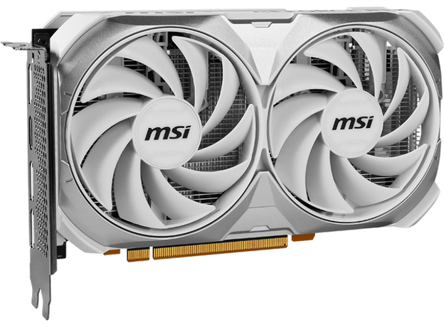 Відеокарта MSI PCI-Ex GeForce RTX 4060 Ventus 2X WHITE 8G OC 8GB GDDR6 (128bit) (2505/17000) (HDMI, 3 x DisplayPort) (RTX 4060 VENTUS 2X WHITE 8G OC) - зображення 2 Відеокарта MSI PCI-Ex GeForce RTX 4060 Ventus 2X WHITE 8G OC 8GB GDDR6 (128bit) (2505/17000) (HDMI, 3 x DisplayPort) (RTX 4060 VENTUS 2X WHITE 8G OC) - зображення 2