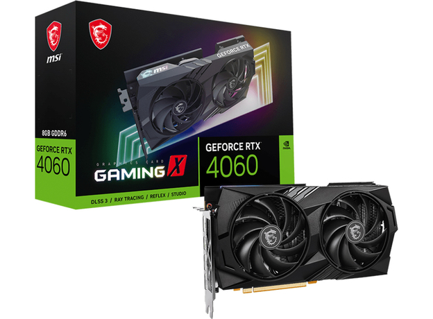 Видеокарта MSI PCI-Ex GeForce RTX 4060 Gaming X 8GB GDDR6 (128bit) (2610/17000) (HDMI, 3 x DisplayPort) (RTX 4060 GAMING X 8G) - изображение 4 Видеокарта MSI PCI-Ex GeForce RTX 4060 Gaming X 8GB GDDR6 (128bit) (2610/17000) (HDMI, 3 x DisplayPort) (RTX 4060 GAMING X 8G) - изображение 4