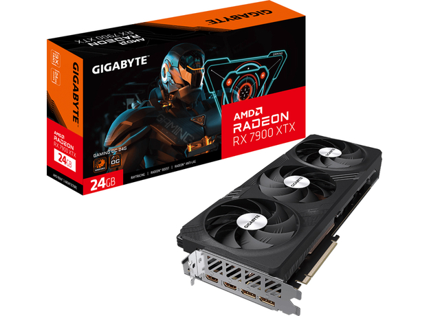 Відеокарта Gigabyte PCI-Ex Radeon RX 7900 XTX Gaming OC 24GB GDDR6 (384bit) (2525/20000) (2 х HDMI, 2 x DisplayPort) (GV-R79XTXGAMING OC-24GD) - зображення 6 Відеокарта Gigabyte PCI-Ex Radeon RX 7900 XTX Gaming OC 24GB GDDR6 (384bit) (2525/20000) (2 х HDMI, 2 x DisplayPort) (GV-R79XTXGAMING OC-24GD) - зображення 6