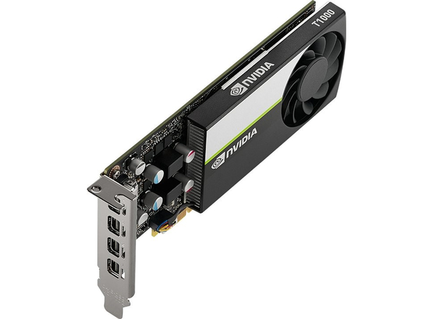 Видеокарта PNY PCI-Ex Quadro T1000 4GB GDDR6 (128bit) (1455/8000) (4 x miniDisplayPort) (VCNT1000-SB) - изображение 2 Видеокарта PNY PCI-Ex Quadro T1000 4GB GDDR6 (128bit) (1455/8000) (4 x miniDisplayPort) (VCNT1000-SB) - изображение 2