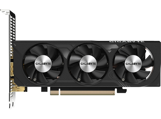 Видеокарта Gigabyte PCI-Ex GeForce RTX 4060 OC Low Profile 8GB GDDR6 (128bit) (2475/17000) (2 x HDMI, 2 x DisplayPort) (GV-N4060OC-8GL)  Видеокарта Gigabyte PCI-Ex GeForce RTX 4060 OC Low Profile 8GB GDDR6 (128bit) (2475/17000) (2 x HDMI, 2 x DisplayPort) (GV-N4060OC-8GL)