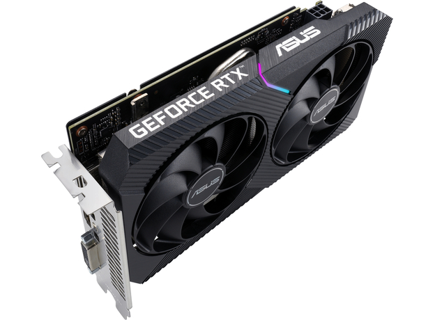 Видеокарта ASUS PCI-Ex GeForce RTX 3050 Dual OC Edition V2 LHR 8GB GDDR6 (128bit) (1852/14000) (HDMI, DisplayPort, DVI-D) (90YV0GH6-M0NA00) - изображение 6 Видеокарта ASUS PCI-Ex GeForce RTX 3050 Dual OC Edition V2 LHR 8GB GDDR6 (128bit) (1852/14000) (HDMI, DisplayPort, DVI-D) (90YV0GH6-M0NA00) - изображение 6