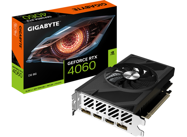Видеокарта Gigabyte PCI-Ex GeForce RTX 4060 D6 8G 8GB GDDR6 (128bit) (2460/17000) (2 x HDMI, 2 x DisplayPort) (GV-N4060D6-8GD) - изображение 7 Видеокарта Gigabyte PCI-Ex GeForce RTX 4060 D6 8G 8GB GDDR6 (128bit) (2460/17000) (2 x HDMI, 2 x DisplayPort) (GV-N4060D6-8GD) - изображение 7