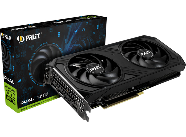 Видеокарта Palit PCI-Ex GeForce RTX 4070 Super Dual 12GB GDDR6X (192bit) (2475/21000) (1 x HDMI, 3 x DisplayPort) (NED407S019K9-1043D) - изображение 9