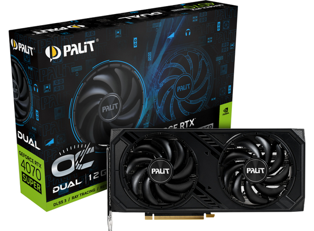 Видеокарта Palit PCI-Ex GeForce RTX 4070 Super Dual OC 12GB GDDR6X (192bit) (2550/21000) (1 x HDMI, 3 x DisplayPort) (NED407SS19K9-1043D) - изображение 10 Видеокарта Palit PCI-Ex GeForce RTX 4070 Super Dual OC 12GB GDDR6X (192bit) (2550/21000) (1 x HDMI, 3 x DisplayPort) (NED407SS19K9-1043D) - изображение 10