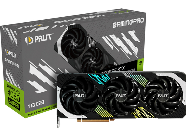 Видеокарта Palit PCI-Ex GeForce RTX 4080 Super GamingPro 16GB GDDR6X (256bit) (2550/23000) (1 x HDMI, 3 x DisplayPort) (NED408S019T2-1032A) - изображение 9 Видеокарта Palit PCI-Ex GeForce RTX 4080 Super GamingPro 16GB GDDR6X (256bit) (2550/23000) (1 x HDMI, 3 x DisplayPort) (NED408S019T2-1032A) - изображение 9