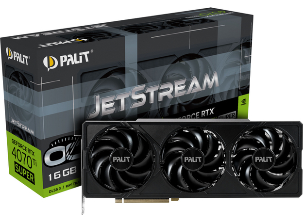 Видеокарта Palit PCI-Ex GeForce RTX 4070 Ti Super JetStream OC 16GB GDDR6X (256bit) (2640/21000) (1 x HDMI, 3 x DisplayPort) (NED47TSS19T2-1043J) - изображение 8 Видеокарта Palit PCI-Ex GeForce RTX 4070 Ti Super JetStream OC 16GB GDDR6X (256bit) (2640/21000) (1 x HDMI, 3 x DisplayPort) (NED47TSS19T2-1043J) - изображение 8
