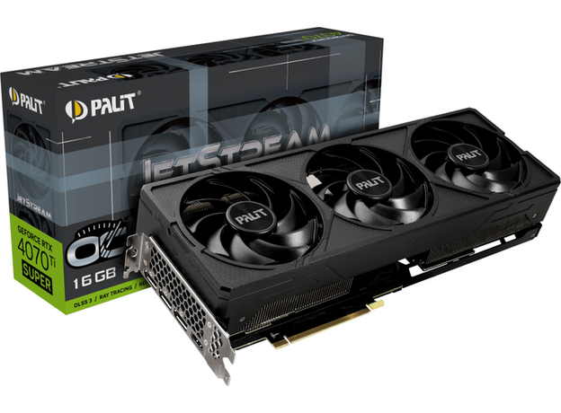 Видеокарта Palit PCI-Ex GeForce RTX 4070 Ti Super JetStream OC 16GB GDDR6X (256bit) (2640/21000) (1 x HDMI, 3 x DisplayPort) (NED47TSS19T2-1043J) - изображение 9 Видеокарта Palit PCI-Ex GeForce RTX 4070 Ti Super JetStream OC 16GB GDDR6X (256bit) (2640/21000) (1 x HDMI, 3 x DisplayPort) (NED47TSS19T2-1043J) - изображение 9