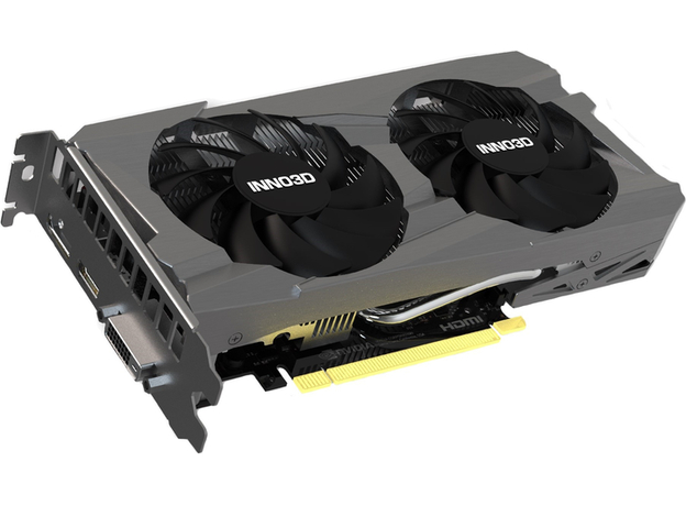 Видеокарта INNO3D PCI-Ex GeForce RTX 3050 Twin X2 8GB GDDR6 (128bit) (1777/14000) (HDMI, DisplayPort, DVI-D) (N30502-08D6-1711VA41)  Видеокарта INNO3D PCI-Ex GeForce RTX 3050 Twin X2 8GB GDDR6 (128bit) (1777/14000) (HDMI, DisplayPort, DVI-D) (N30502-08D6-1711VA41)
