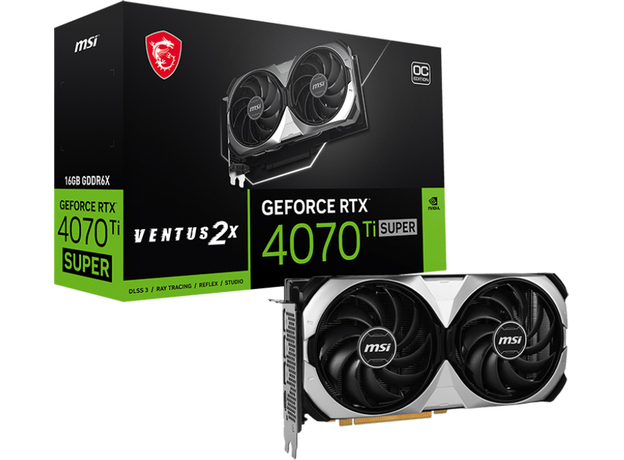 Видеокарта MSI PCI-Ex GeForce RTX 4070 Ti Super 16G Ventus 2X OC 16GB GDDR6X (256bit) (2655/21000) (HDMI, 3 x DisplayPort) (V513-615R) - изображение 6 Видеокарта MSI PCI-Ex GeForce RTX 4070 Ti Super 16G Ventus 2X OC 16GB GDDR6X (256bit) (2655/21000) (HDMI, 3 x DisplayPort) (V513-615R) - изображение 6