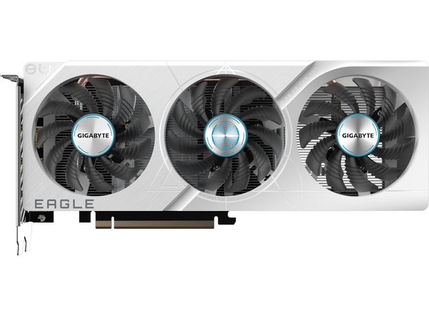 Відеокарта Gigabyte PCI-Ex GeForce RTX 4060 Eagle OC ICE 8GB GDDR6 (128bit) (2505/17000) (2 x HDMI, 2 x DisplayPort) (GV-N4060EAGLEOC ICE-8GD)  Відеокарта Gigabyte PCI-Ex GeForce RTX 4060 Eagle OC ICE 8GB GDDR6 (128bit) (2505/17000) (2 x HDMI, 2 x DisplayPort) (GV-N4060EAGLEOC ICE-8GD)