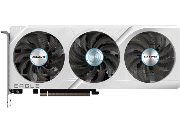 Відеокарта Gigabyte PCI-Ex GeForce RTX 4060 Ti Eagle OC ICE 8GB GDDR6 (128bit) (2550/18000) (2 x HDMI, 2 x DisplayPort) (GV-N406TEAGLEOC ICE-8GD)  Відеокарта Gigabyte PCI-Ex GeForce RTX 4060 Ti Eagle OC ICE 8GB GDDR6 (128bit) (2550/18000) (2 x HDMI, 2 x DisplayPort) (GV-N406TEAGLEOC ICE-8GD)