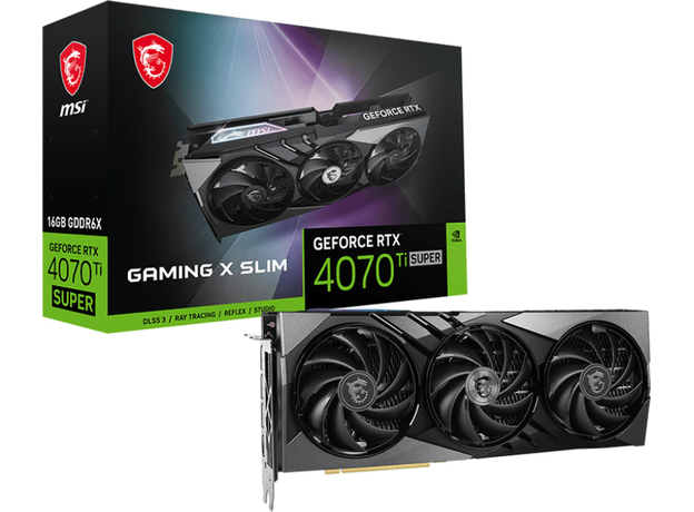 Видеокарта MSI PCI-Ex GeForce RTX 4070 Ti Super 16G Gaming X Slim 16GB GDDR6X (256bit) (2685/21000) (HDMI, 3 x DisplayPort) (V513-611R) - изображение 7 Видеокарта MSI PCI-Ex GeForce RTX 4070 Ti Super 16G Gaming X Slim 16GB GDDR6X (256bit) (2685/21000) (HDMI, 3 x DisplayPort) (V513-611R) - изображение 7