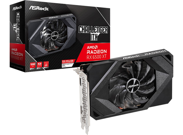 Відеокарта ASRock PCI-Ex Radeon RX 6500 XT Challenger ITX 4GB GDDR6 (64bit) (2310/18000) (1 x HDMI, 1 x DisplayPort) (RX6500XT CLI 4G) - зображення 5 Відеокарта ASRock PCI-Ex Radeon RX 6500 XT Challenger ITX 4GB GDDR6 (64bit) (2310/18000) (1 x HDMI, 1 x DisplayPort) (RX6500XT CLI 4G) - зображення 5