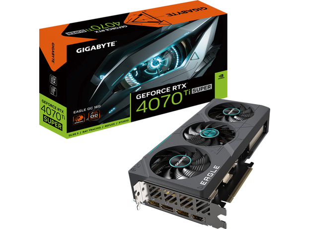 Відеокарта Gigabyte PCI-Ex GeForce RTX 4070 Ti Super Eagle OC 16G 16GB GDDR6X (256bit) (2640/21000) (HDMI, 3 x DisplayPort) (GV-N407TSEAGLE OC-16GD) - зображення 6 Відеокарта Gigabyte PCI-Ex GeForce RTX 4070 Ti Super Eagle OC 16G 16GB GDDR6X (256bit) (2640/21000) (HDMI, 3 x DisplayPort) (GV-N407TSEAGLE OC-16GD) - зображення 6