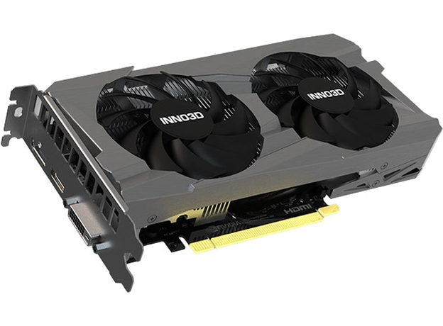 Відеокарта INNO3D PCI-Ex GeForce RTX 3050 Twin X2 6GB GDDR6 (96bit) (1470/14000) (HDMI, DisplayPort, DVI-D) (N30502-06D6-1711VA60)  Відеокарта INNO3D PCI-Ex GeForce RTX 3050 Twin X2 6GB GDDR6 (96bit) (1470/14000) (HDMI, DisplayPort, DVI-D) (N30502-06D6-1711VA60)