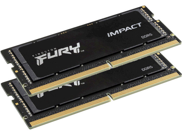 Оперативна пам'ять Kingston Fury SODIMM DDR5-6000 32768MB PC5-48000 (Kit of 2x16384MB) Impact Black (KF560S38IBK2-32) - зображення 2 Оперативна пам'ять Kingston Fury SODIMM DDR5-6000 32768MB PC5-48000 (Kit of 2x16384MB) Impact Black (KF560S38IBK2-32) - зображення 2