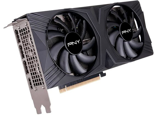 Відеокарта PNY PCI-Ex GeForce RTX 4060Ti VERTO Dual Fan 16GB GDDR6 (128bit) (1 x HDMI, 3 x DisplayPort) (VCG4060T16DFXPB1)  Відеокарта PNY PCI-Ex GeForce RTX 4060Ti VERTO Dual Fan 16GB GDDR6 (128bit) (1 x HDMI, 3 x DisplayPort) (VCG4060T16DFXPB1)