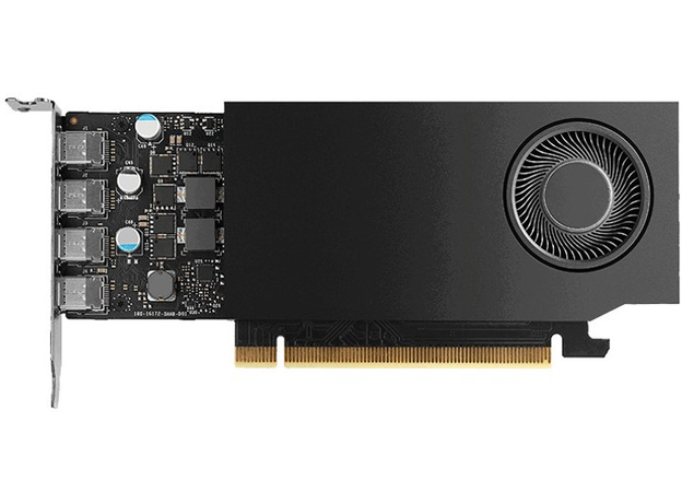 Видеокарта PNY PCI-Ex NVIDIA RTX A400 4GB GDDR6 (64 bit) (4 x miniDisplayPort) (VCNRTXA400-PB)  Видеокарта PNY PCI-Ex NVIDIA RTX A400 4GB GDDR6 (64 bit) (4 x miniDisplayPort) (VCNRTXA400-PB)