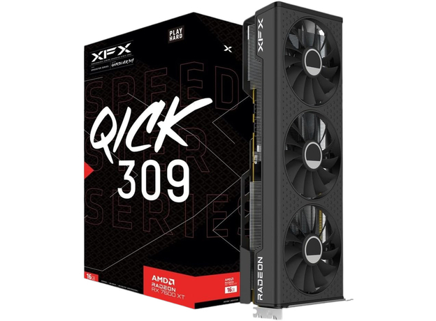 Видеокарта XFX PCI-Ex Radeon RX 7600 XT SPEEDSTER QICK 309 16GB GDDR6 (128bit) (2810/18000) (HDMI, 3 x DisplayPort) (RX-76TQICKBP) - изображение 7 Видеокарта XFX PCI-Ex Radeon RX 7600 XT SPEEDSTER QICK 309 16GB GDDR6 (128bit) (2810/18000) (HDMI, 3 x DisplayPort) (RX-76TQICKBP) - изображение 7