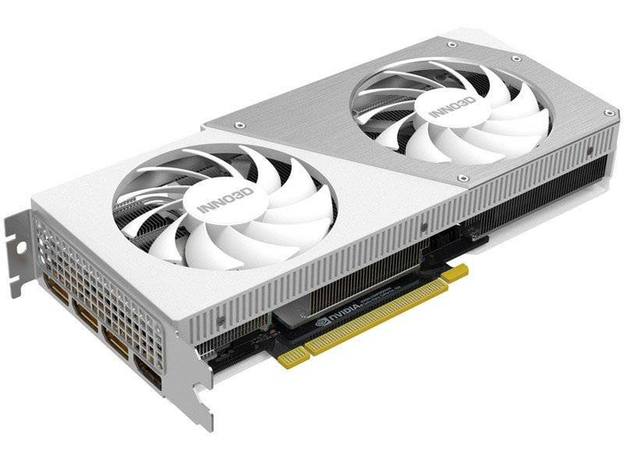 Видеокарта INNO3D PCI-Ex GeForce RTX 4070 Twin X2 OC White Stealth 12GB GDDR6X (192bit) (2505/21000) (HDMI, 3 x DisplayPort) (N40702-126XX-183052V) - изображение 3 Видеокарта INNO3D PCI-Ex GeForce RTX 4070 Twin X2 OC White Stealth 12GB GDDR6X (192bit) (2505/21000) (HDMI, 3 x DisplayPort) (N40702-126XX-183052V) - изображение 3