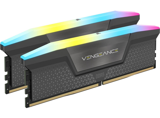 Оперативная память Corsair DDR5-5600 65536MB PC5-44800 (Kit of 2x32768) Vengeance RGB Grey (CMH64GX5M2B5600Z40K) - изображение 2 Оперативная память Corsair DDR5-5600 65536MB PC5-44800 (Kit of 2x32768) Vengeance RGB Grey (CMH64GX5M2B5600Z40K) - изображение 2