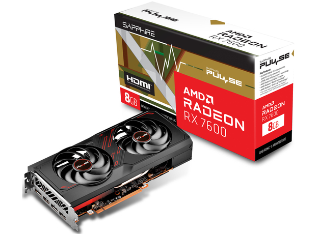 Sapphire PCI-Ex Radeon RX 7600 Pulse OC Edition 8GB GDDR6 (128bit) (2755/18000) (HDMI, 3 x DisplayPort) (11324-01-20G) - изображение 7 Sapphire PCI-Ex Radeon RX 7600 Pulse OC Edition 8GB GDDR6 (128bit) (2755/18000) (HDMI, 3 x DisplayPort) (11324-01-20G) - изображение 7