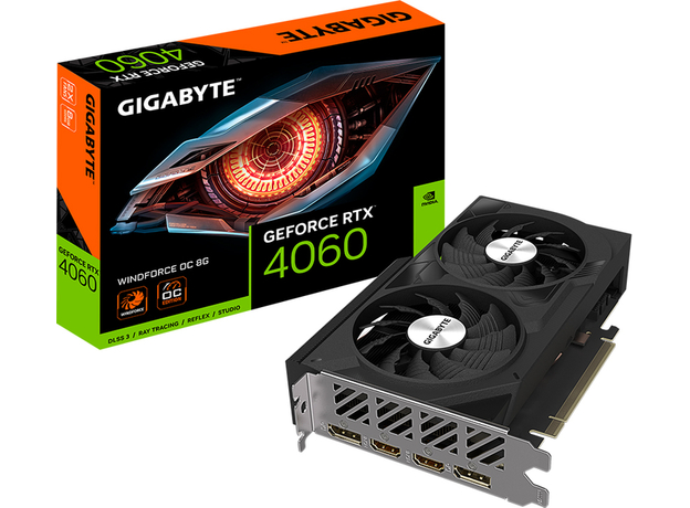 Відеокарта Gigabyte PCI-Ex GeForce RTX 4060 Windforce OC 8GB GDDR6 (128bit) (2475/17000) (2 x HDMI, 2 x DisplayPort) (GV-N4060WF2OC-8GD) - зображення 7