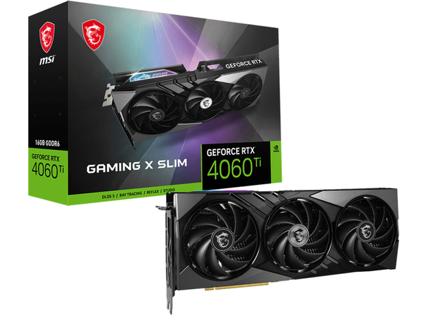 Відеокарта MSI PCI-Ex GeForce RTX 4060 Ti Gaming X Slim 16GB GDDR6 (128bit) (2685/18000) (HDMI, 3 x DisplayPort) (RTX 4060 Ti GAMING X SLIM 16G) - зображення 5 Відеокарта MSI PCI-Ex GeForce RTX 4060 Ti Gaming X Slim 16GB GDDR6 (128bit) (2685/18000) (HDMI, 3 x DisplayPort) (RTX 4060 Ti GAMING X SLIM 16G) - зображення 5