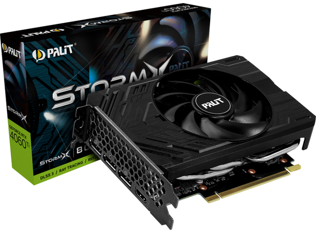 Видеокарта Palit PCI-Ex GeForce RTX 4060 Ti StormX 8GB GDDR6 (128bit) (2535/18000) (HDMI, 3 x DisplayPort) (NE6406T019P1-1060F) - изображение 9 Видеокарта Palit PCI-Ex GeForce RTX 4060 Ti StormX 8GB GDDR6 (128bit) (2535/18000) (HDMI, 3 x DisplayPort) (NE6406T019P1-1060F) - изображение 9