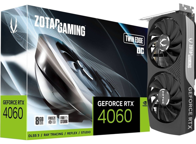 Видеокарта Zotac GeForce RTX 4060 Twin Edge OC 8GB (ZT-D40600H-10M) - изображение 6 Видеокарта Zotac GeForce RTX 4060 Twin Edge OC 8GB (ZT-D40600H-10M) - изображение 6