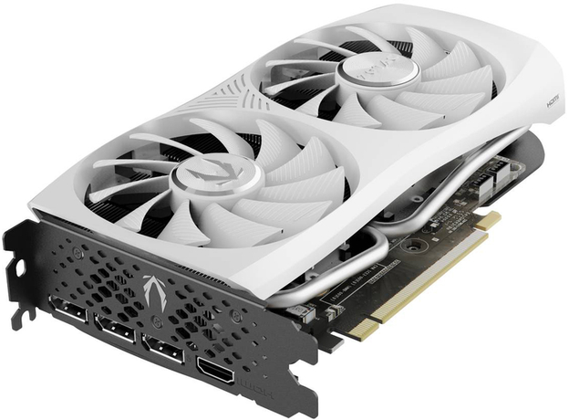 Видеокарта Zotac PCI-Ex GeForce RTX 4060 Ti Twin Edge OC White Edition 8GB GDDR6 (128bit) (2565/18000) (HDMI, 3 x DisplayPort) (ZT-D40610Q-10M) - изображение 2 Видеокарта Zotac PCI-Ex GeForce RTX 4060 Ti Twin Edge OC White Edition 8GB GDDR6 (128bit) (2565/18000) (HDMI, 3 x DisplayPort) (ZT-D40610Q-10M) - изображение 2