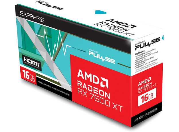 Відеокарта Sapphire PCI-Ex Radeon RX 7600 XT Pulse OC 16GB GDDR6 (128bit) (2810/18000) (2 х HDMI, 2 x DisplayPort) (11339-04-20G) - зображення 6 Відеокарта Sapphire PCI-Ex Radeon RX 7600 XT Pulse OC 16GB GDDR6 (128bit) (2810/18000) (2 х HDMI, 2 x DisplayPort) (11339-04-20G) - зображення 6