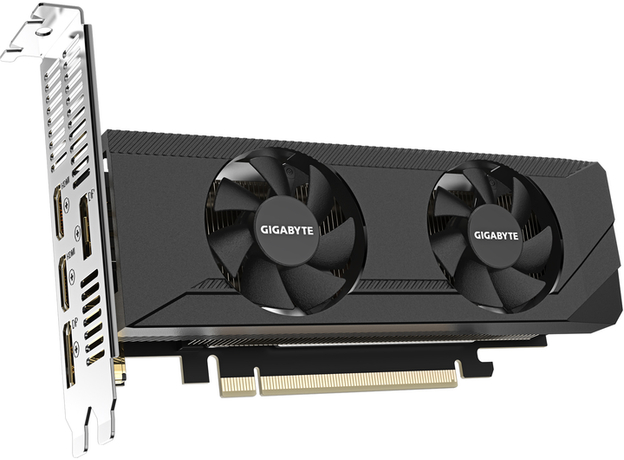 Видеокарта Gigabyte PCI-Ex GeForce RTX 3050 Low Profile OC 6GB GDDR6 (96bit) (1477/14000) (2 х HDMI, 2 x DisplayPort) (GV-N3050OC-6GL) - изображение 2