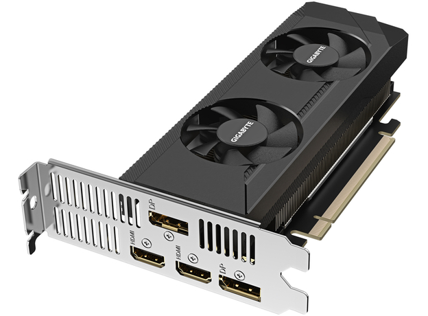 Видеокарта Gigabyte PCI-Ex GeForce RTX 3050 Low Profile OC 6GB GDDR6 (96bit) (1477/14000) (2 х HDMI, 2 x DisplayPort) (GV-N3050OC-6GL) - изображение 4