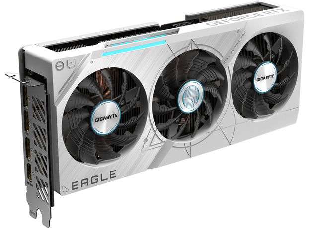 Відеокарта Gigabyte PCI-Ex GeForce RTX 4070 Super Eagle OC ICE 12G 12GB GDDR6X (192bit) (2535/21000) (HDMI, 3 x DisplayPort) (GV-N407SEAGLEOC ICE-12GD) - зображення 2 Відеокарта Gigabyte PCI-Ex GeForce RTX 4070 Super Eagle OC ICE 12G 12GB GDDR6X (192bit) (2535/21000) (HDMI, 3 x DisplayPort) (GV-N407SEAGLEOC ICE-12GD) - зображення 2