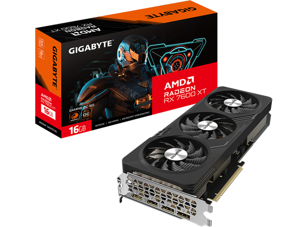 Видеокарта Gigabyte PCI-Ex Radeon RX 7600 XT Gaming OC 16GB GDDR6 (128bit) (2810/18000) (2 x HDMI, 2 x DisplayPort) (GV-R76XTGAMING OC-16GD) - изображение 8 Видеокарта Gigabyte PCI-Ex Radeon RX 7600 XT Gaming OC 16GB GDDR6 (128bit) (2810/18000) (2 x HDMI, 2 x DisplayPort) (GV-R76XTGAMING OC-16GD) - изображение 8